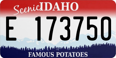 ID license plate E173750