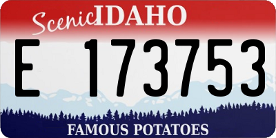 ID license plate E173753