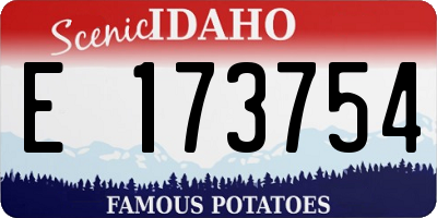 ID license plate E173754