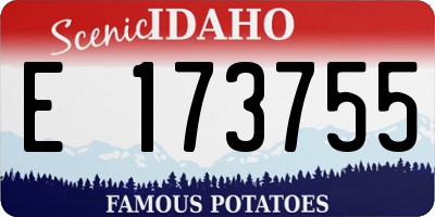 ID license plate E173755