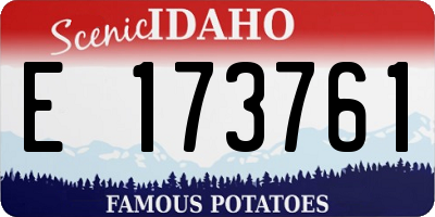 ID license plate E173761