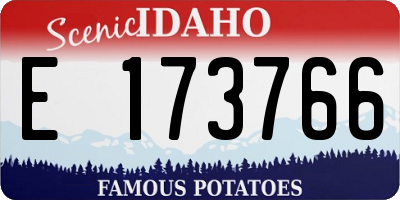 ID license plate E173766