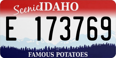 ID license plate E173769