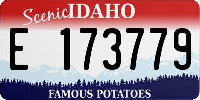 ID license plate E173779