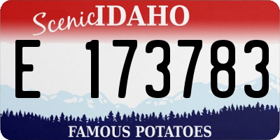 ID license plate E173783