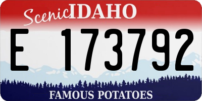 ID license plate E173792