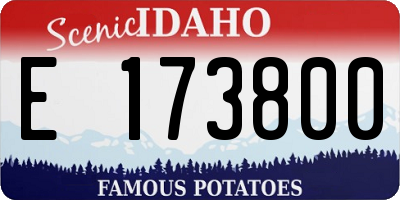 ID license plate E173800
