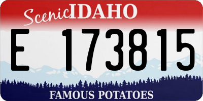 ID license plate E173815