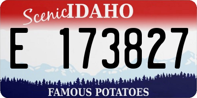 ID license plate E173827