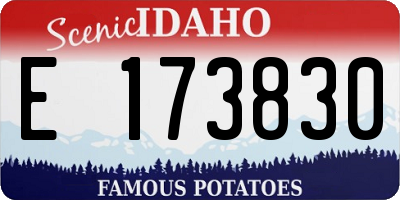 ID license plate E173830