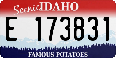 ID license plate E173831