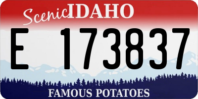 ID license plate E173837