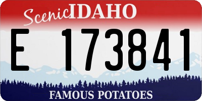 ID license plate E173841