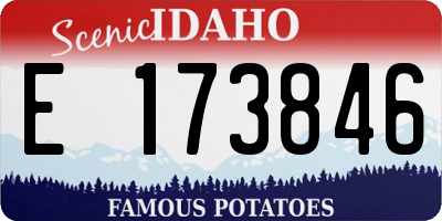 ID license plate E173846