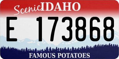 ID license plate E173868
