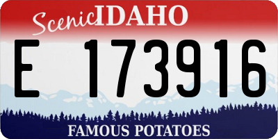 ID license plate E173916