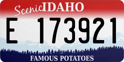 ID license plate E173921