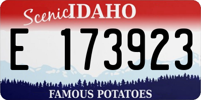 ID license plate E173923