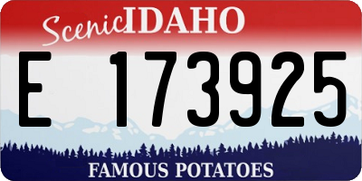ID license plate E173925
