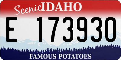 ID license plate E173930