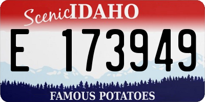 ID license plate E173949