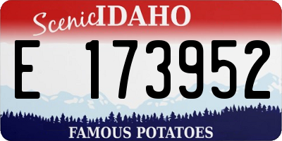 ID license plate E173952