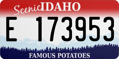 ID license plate E173953