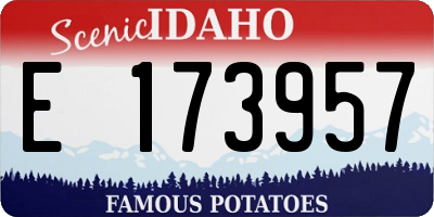 ID license plate E173957