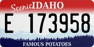 ID license plate E173958