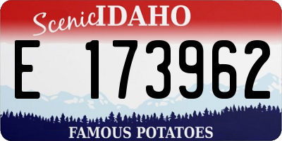 ID license plate E173962