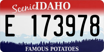 ID license plate E173978