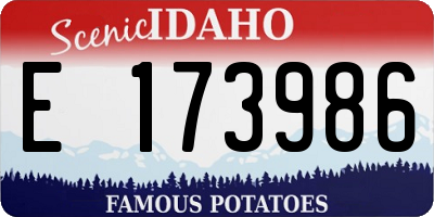 ID license plate E173986