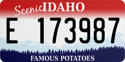 ID license plate E173987