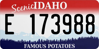 ID license plate E173988