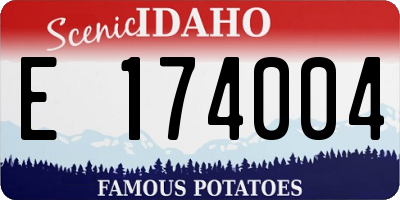 ID license plate E174004