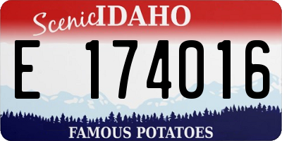 ID license plate E174016