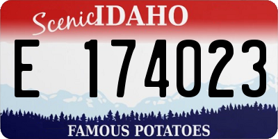 ID license plate E174023