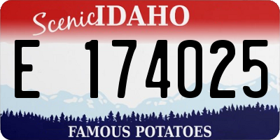 ID license plate E174025