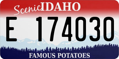 ID license plate E174030