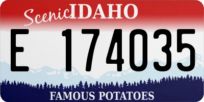 ID license plate E174035