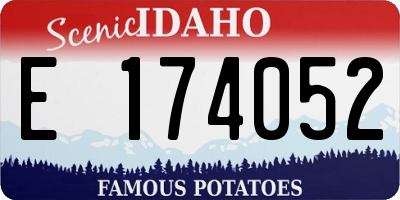 ID license plate E174052