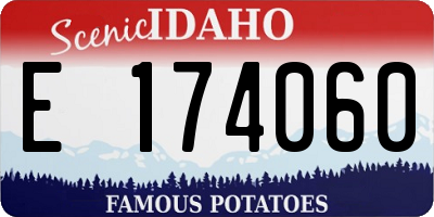 ID license plate E174060
