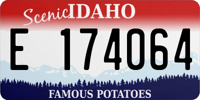ID license plate E174064