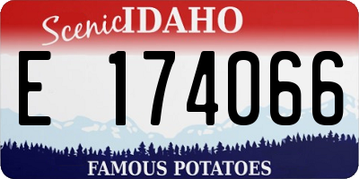 ID license plate E174066