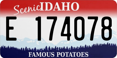 ID license plate E174078