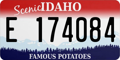 ID license plate E174084
