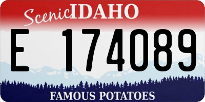 ID license plate E174089