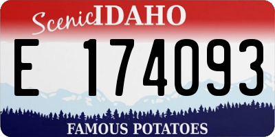ID license plate E174093