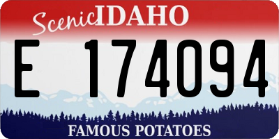 ID license plate E174094