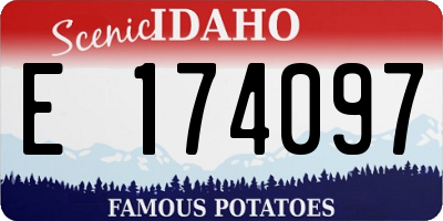ID license plate E174097